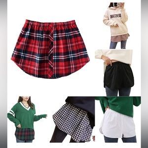 Red Plaid Shirt Extender for Women , New! Size M